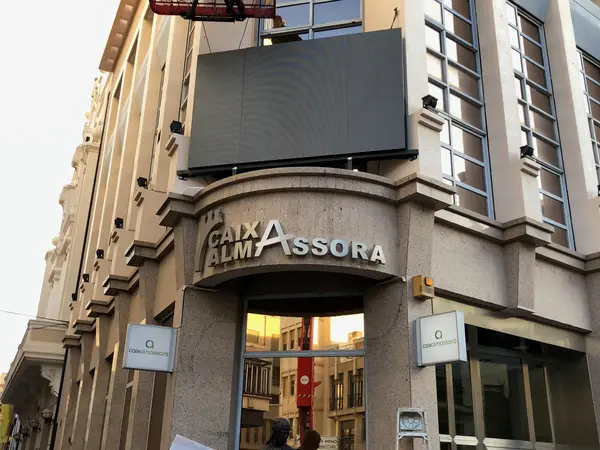 Pantalla led P6 Exterior Caixa Almassora Castellón