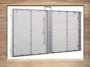 cortina led transparente glass curtain cabinet módulo